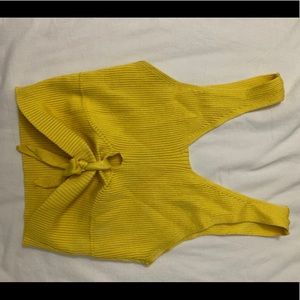 Windsor Yellow Cropped Tank Top